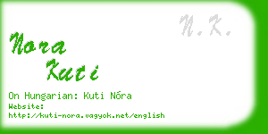 nora kuti business card